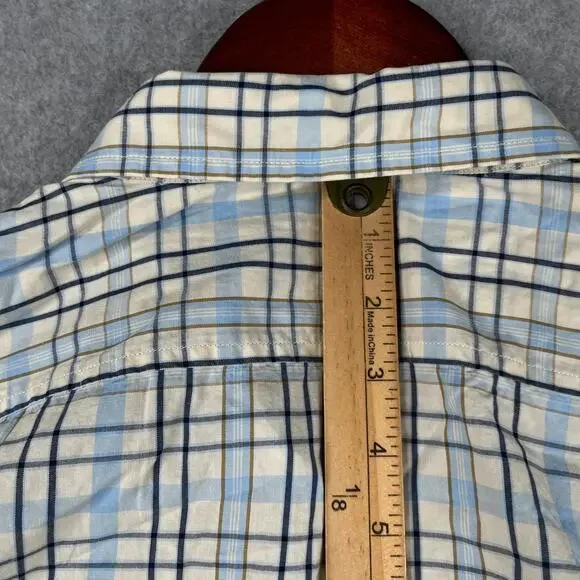 Nautica Cool Breeze Blue Plaid Shirt Pocket Button Up Long Sleeve Mens New NWT - Picture 10 of 13